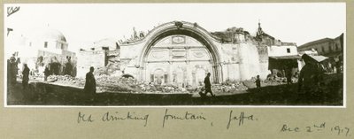 Old drinking fountain, Jaffa, 2nd December 1917 by Capt. Arthur Rhodes